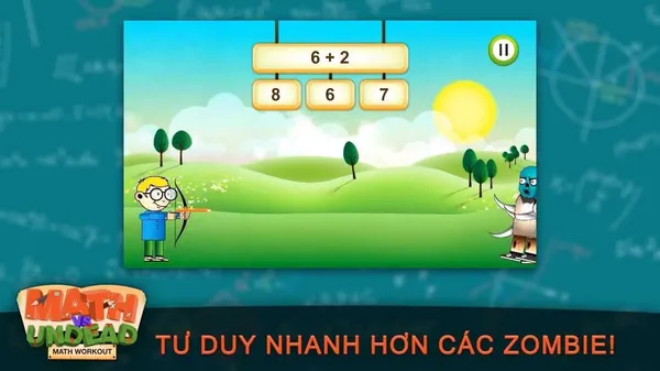 game toán học - Math vs. Zombies